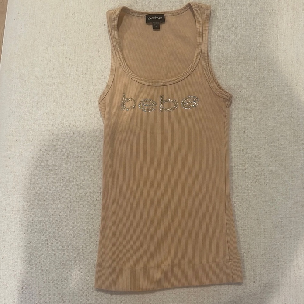 Vintage Bebe bedazzled logo tank